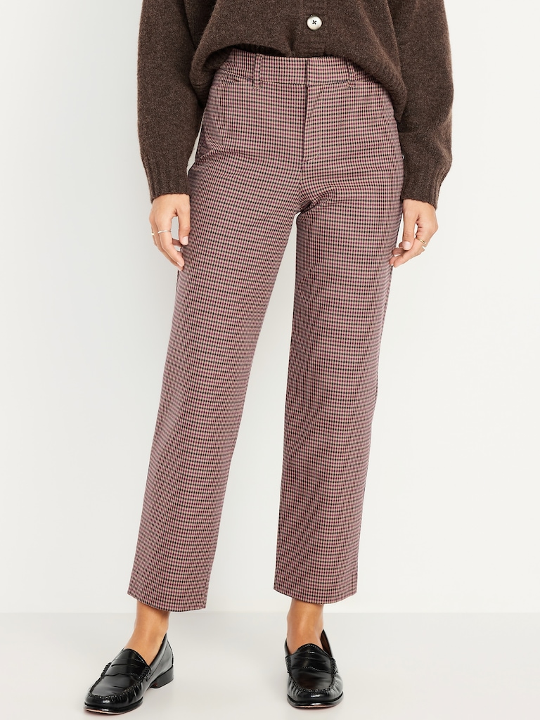 High-Waisted Pixie Straight Ankle Pants