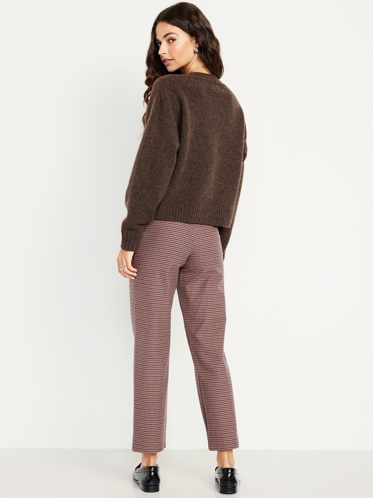 High-Waisted Pixie Straight Ankle Pants