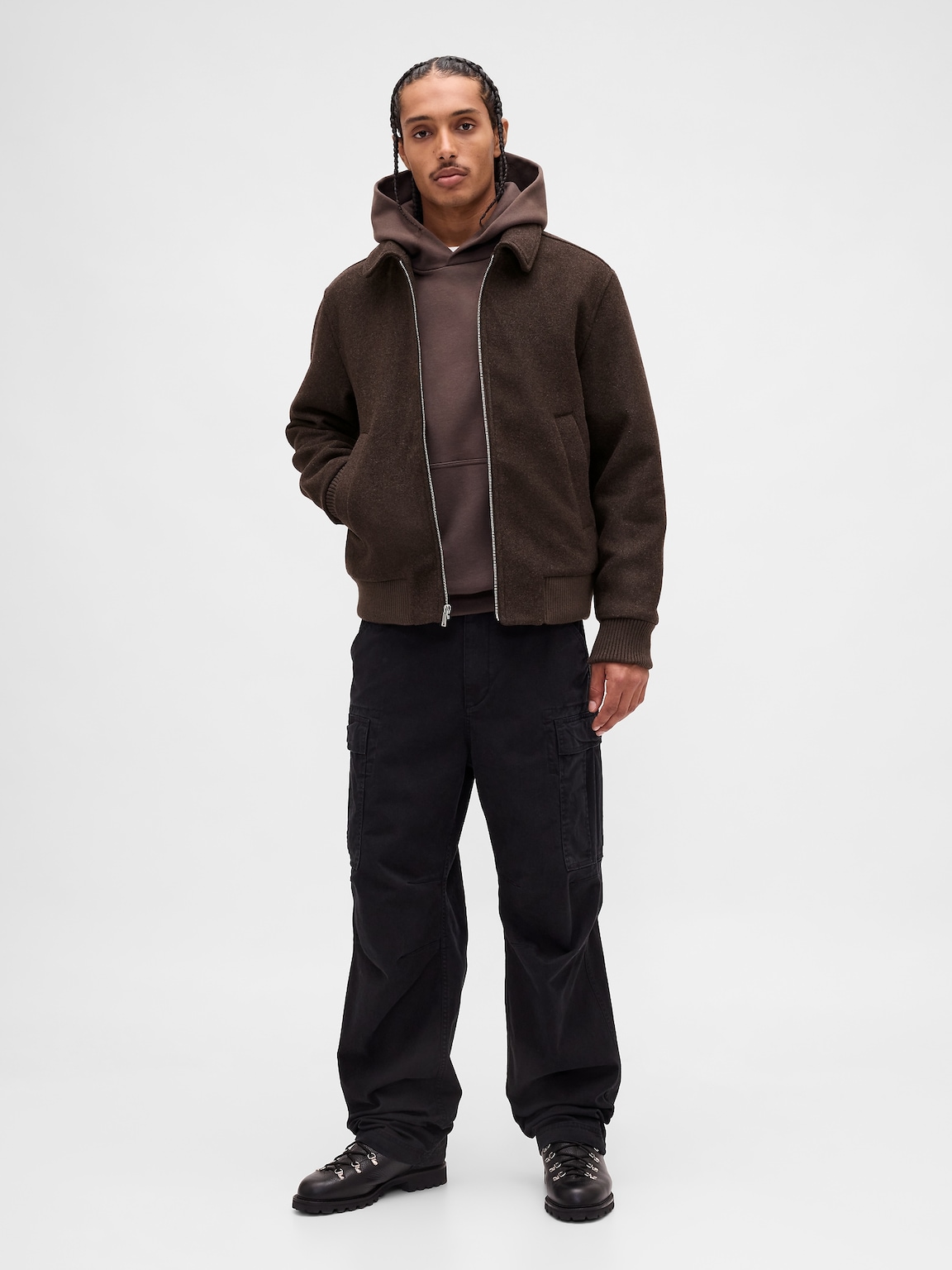 Wool-Blend Bomber Jacket