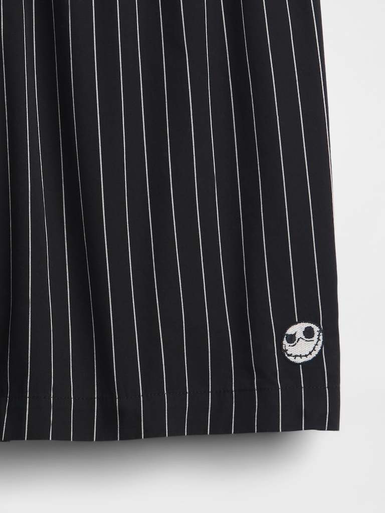 Gap × Disney Tim Burton’s The Nightmare Before Christmas Adult Organic Cotton Stripe Skull Boxers