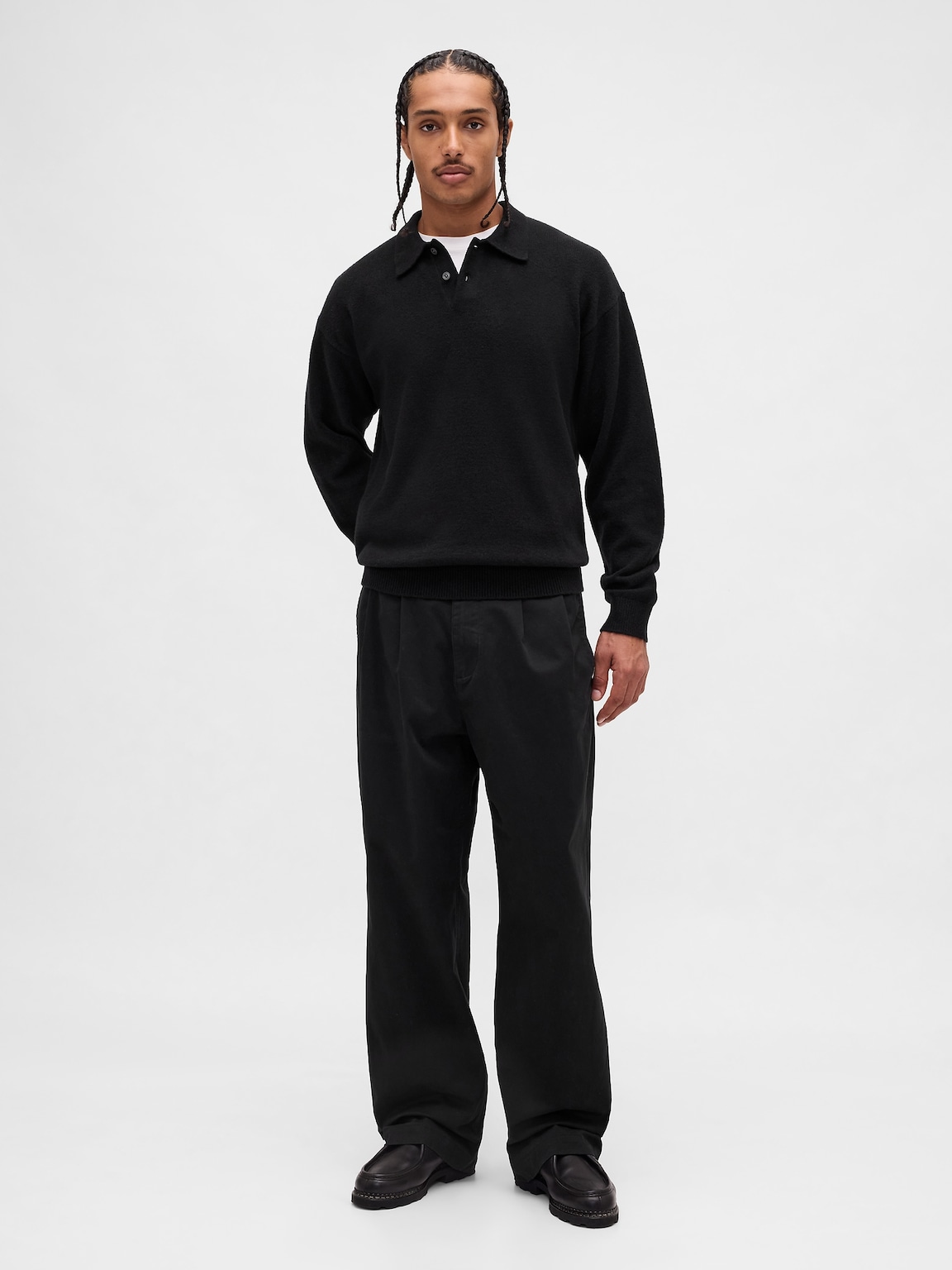 CashSoft Relaxed Polo Sweater