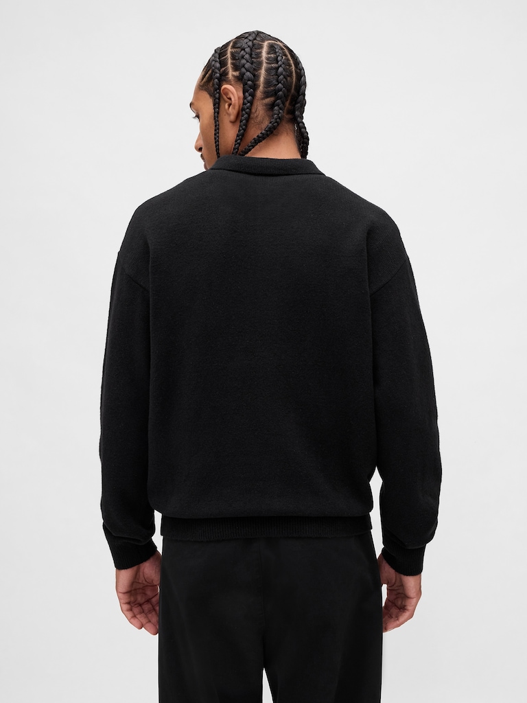 CashSoft Relaxed Polo Sweater