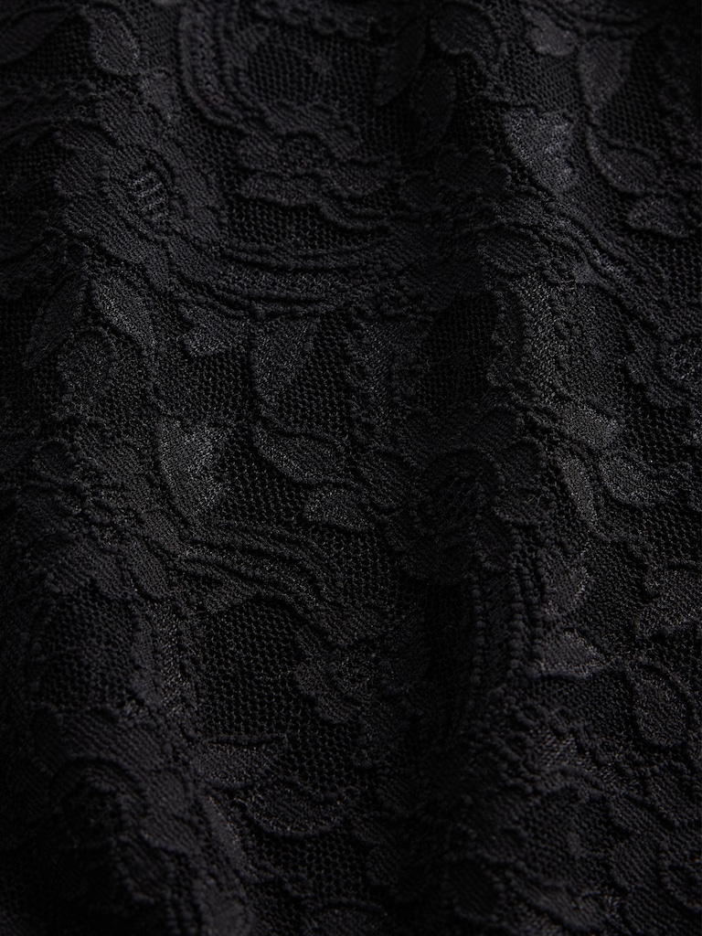 Drop-Waist Mixed Media Maxi Dress