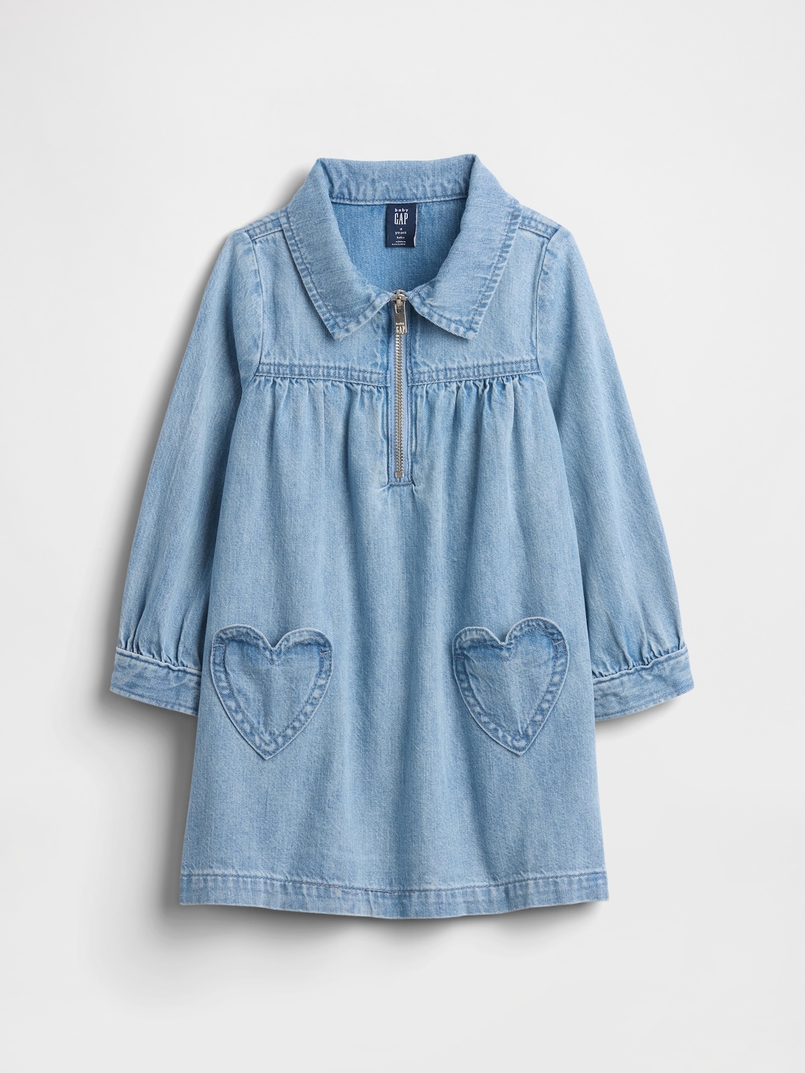 Baby & Toddler Denim Heart Pocket Dress