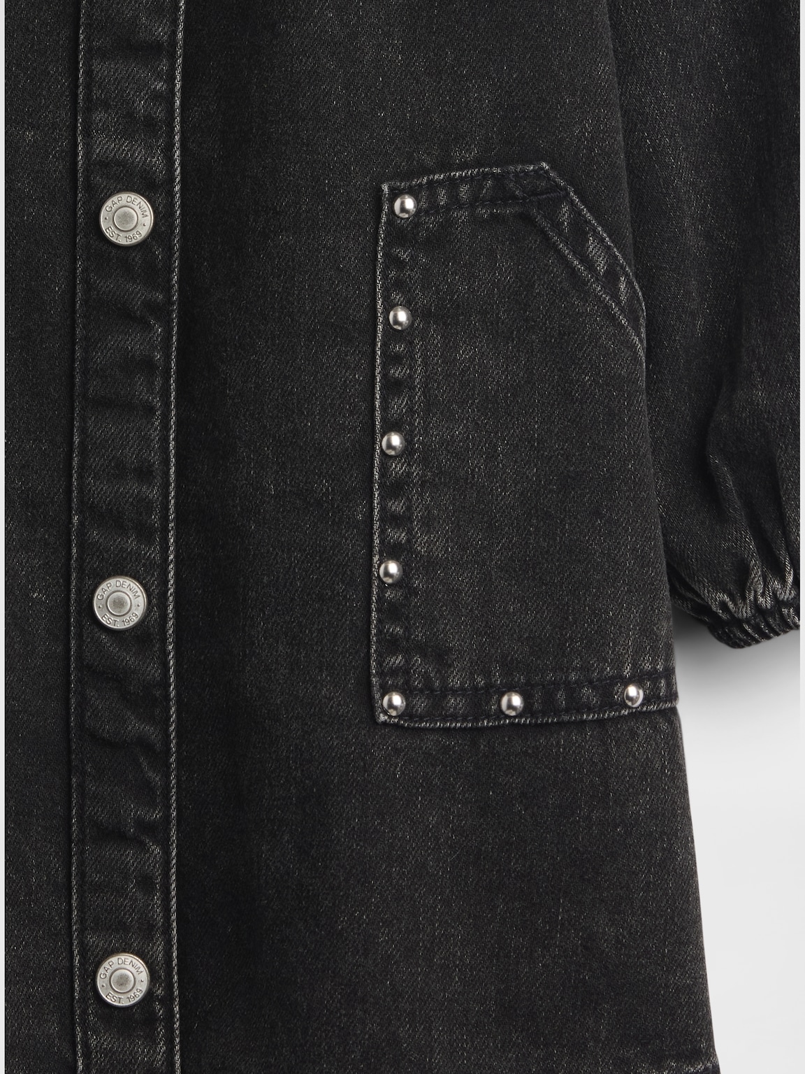 Baby & Toddler Denim Studded Pocket Dress