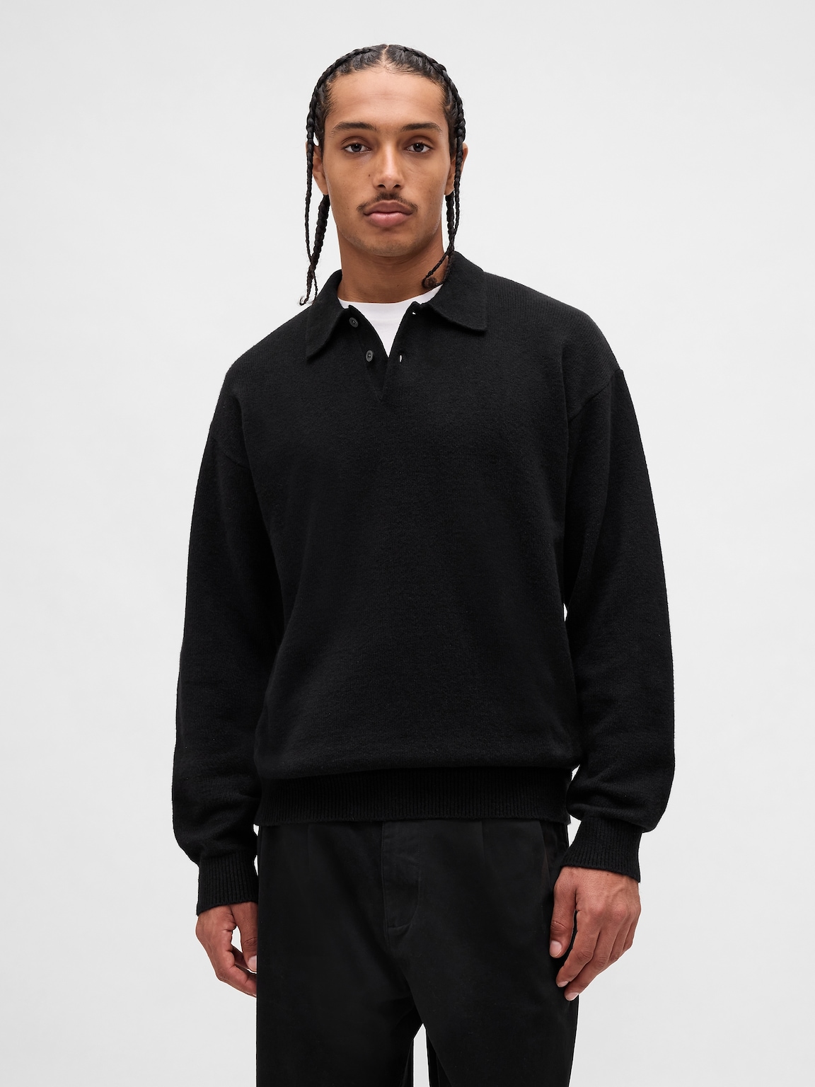 CashSoft Relaxed Polo Sweater