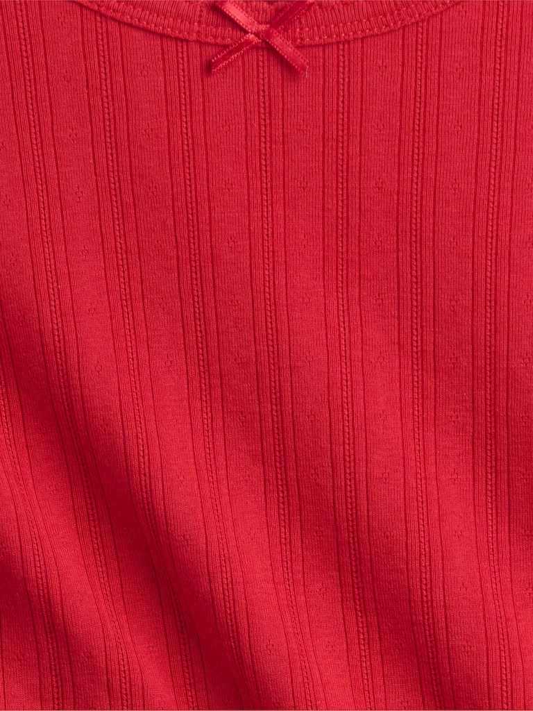 Kids Ribbed Pointelle T-Shirt