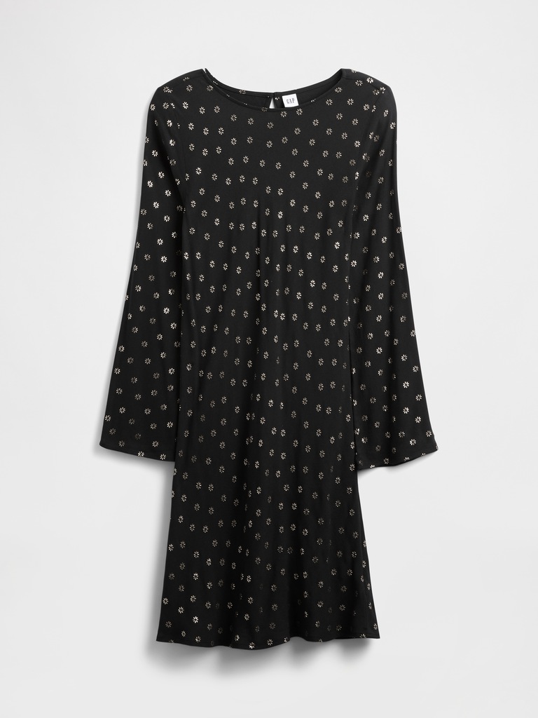 Satin Boatneck Mini Dress