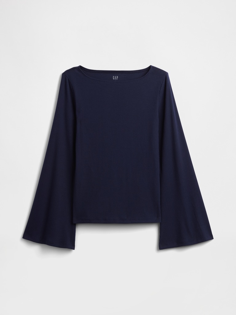 Bell Sleeve Boatneck T-Shirt