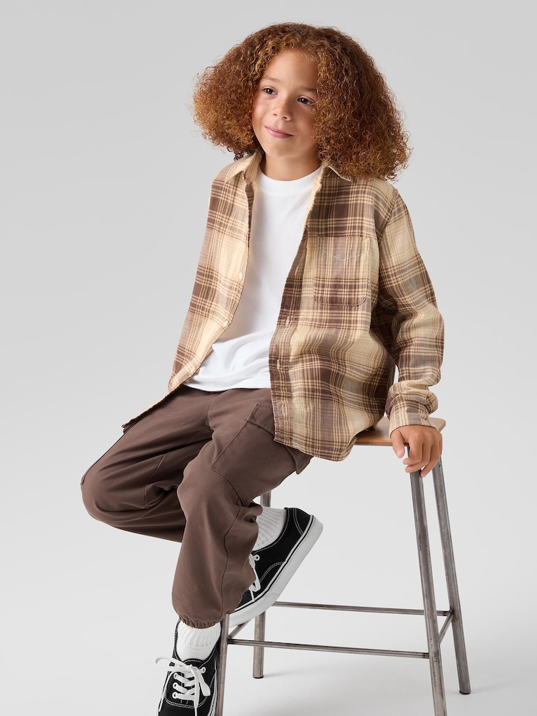 Kids Twill Cargo Joggers