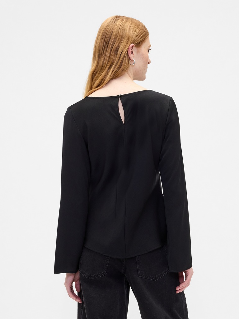 Bell Sleeve Boatneck Top