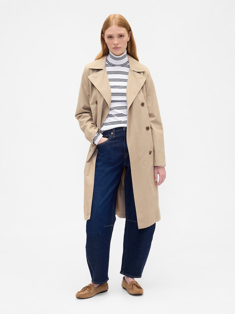 Ribbed Turtleneck T-Shirt