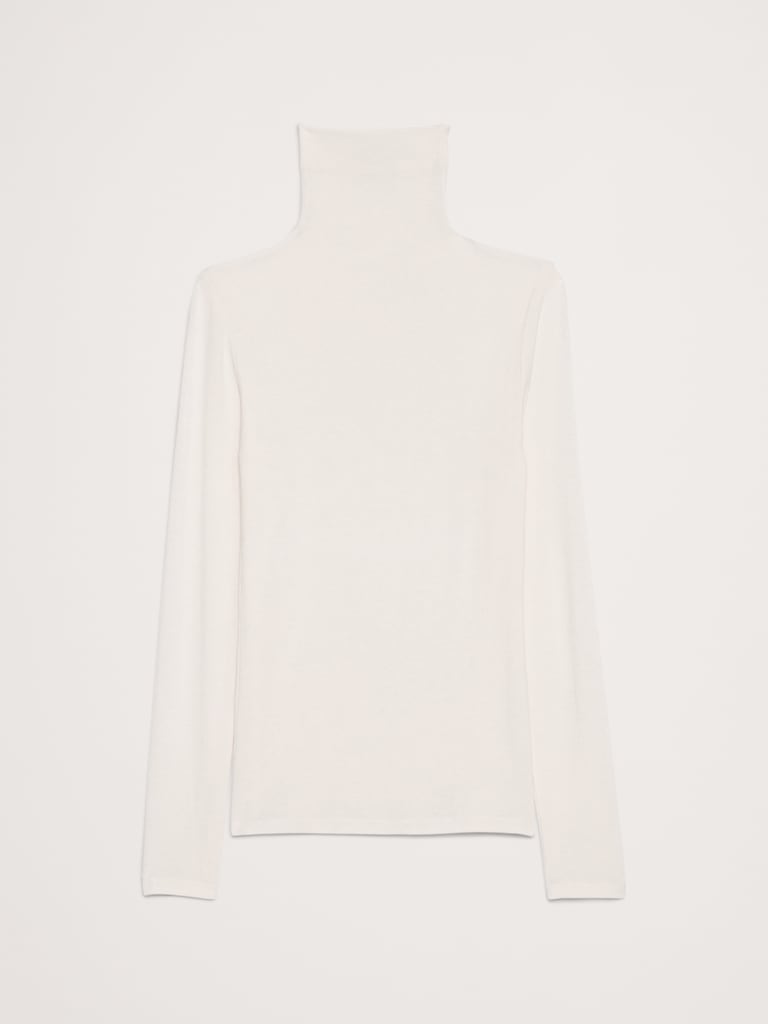 Luxe Wool-Blend Turtleneck T-Shirt