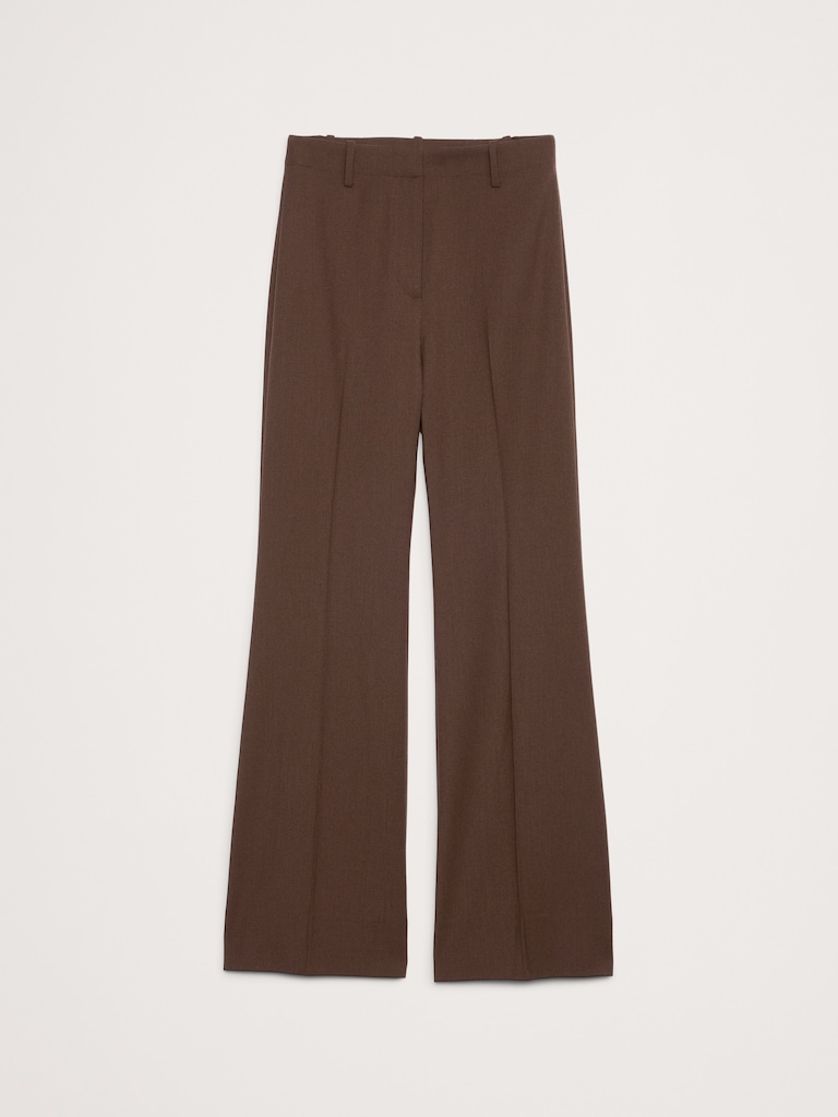 High-Rise Flare Italian Wool Pant