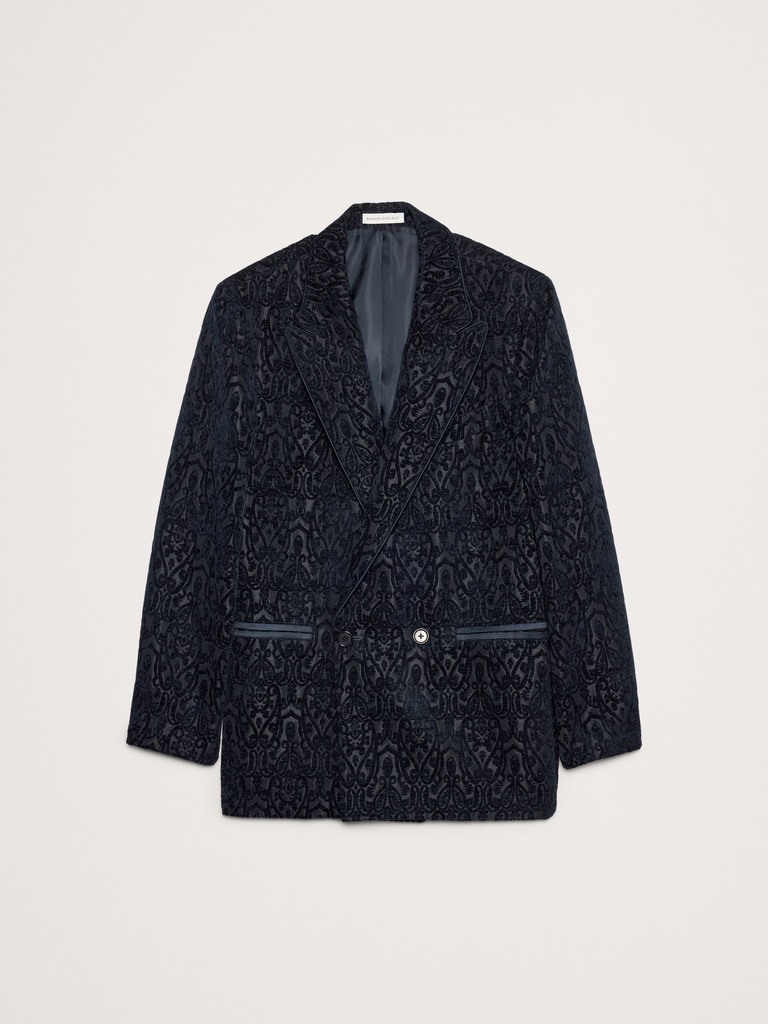 Relaxed Jacquard Tuxedo Jacket