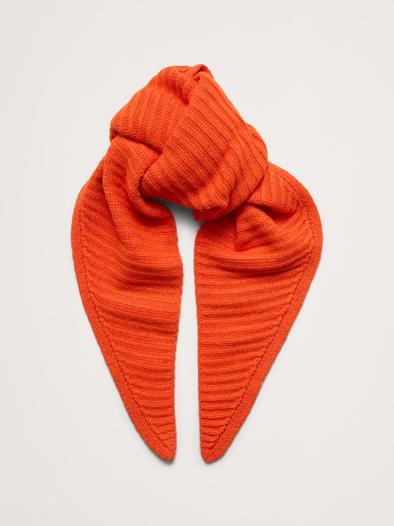 Merino-Cotton Triangle Scarf