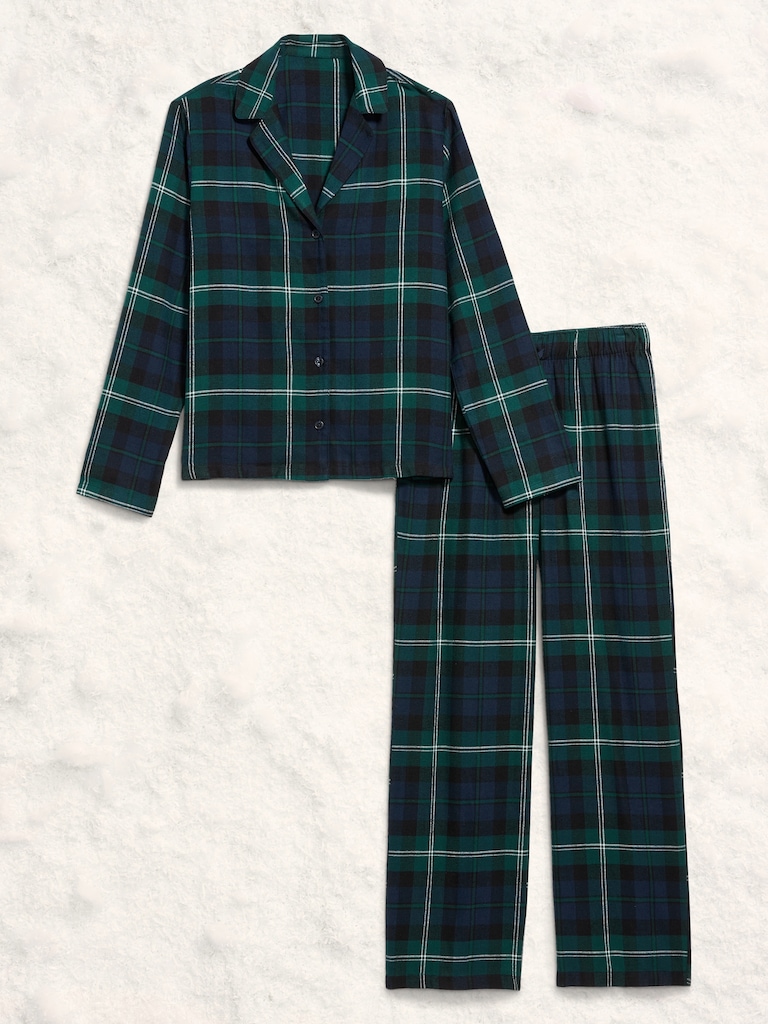 Plaid Flannel Pajama Pant Set for Women