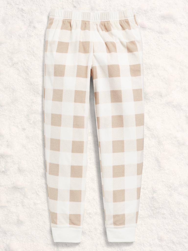 Gender-Neutral Microfleece Jogger Pajama Pants for Kids