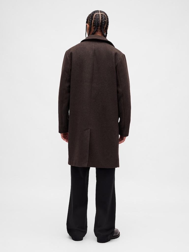 Wool-Blend Car Coat