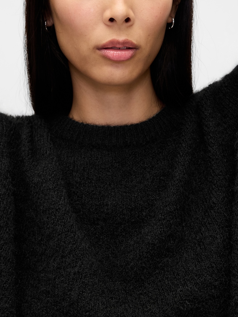 Fuzzy Oversized Crewneck Sweater