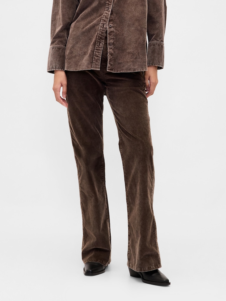 Low Rise Corduroy Flare Pants