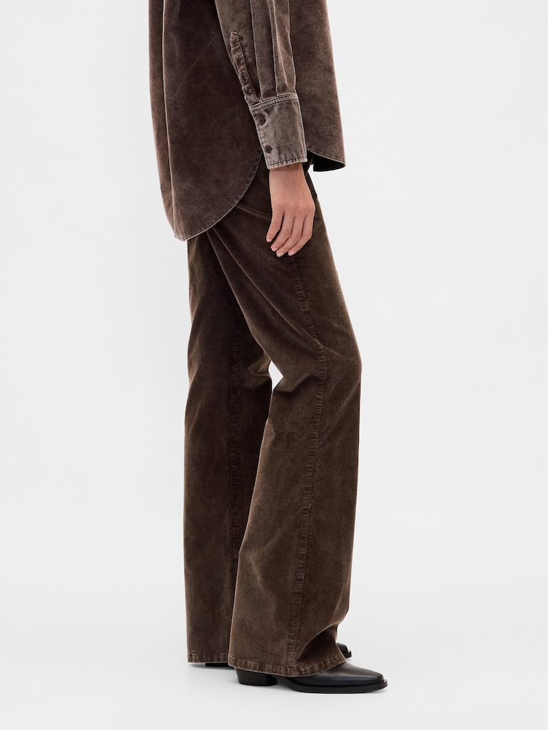 Low Rise Corduroy Flare Pants