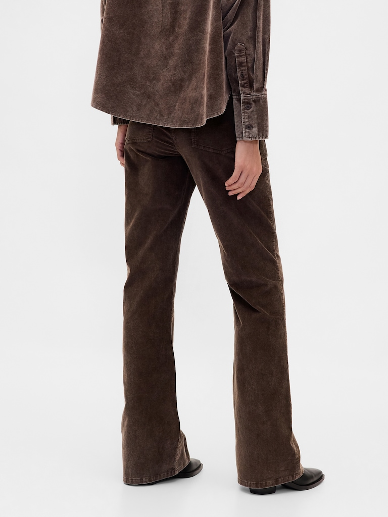 Low Rise Corduroy Flare Pants