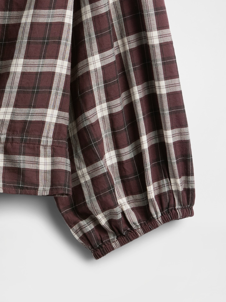 Flannel Tie-Waist Top