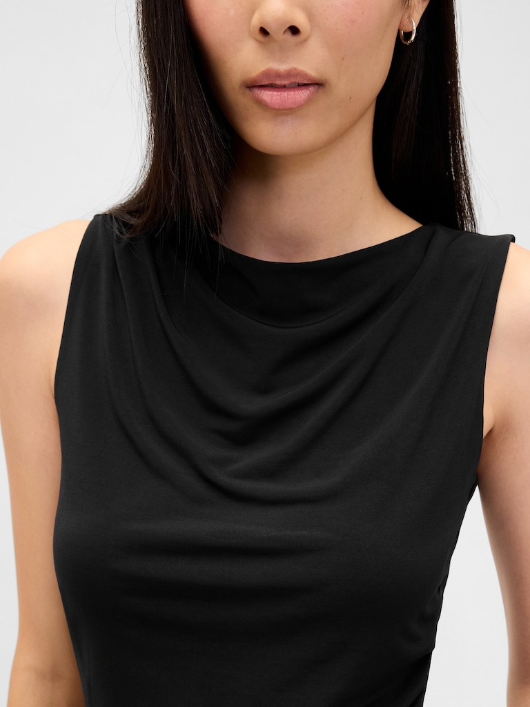 Ruched Boatneck Top