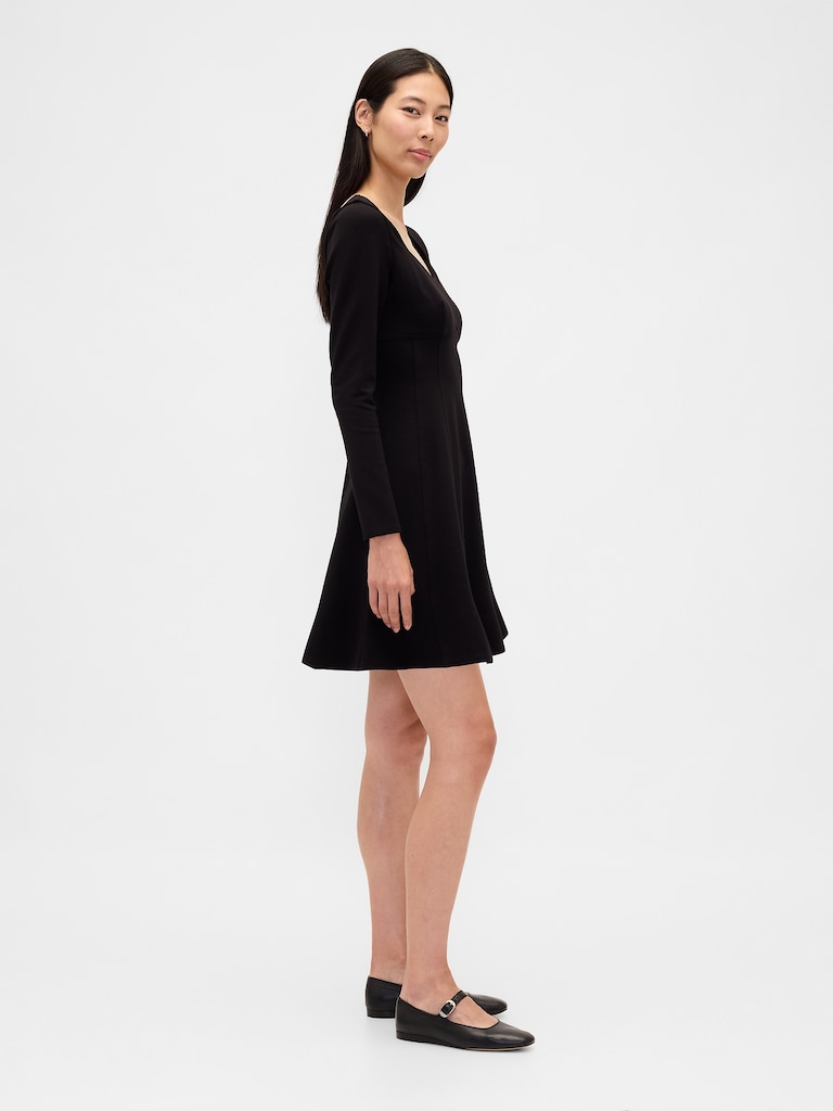 Double Knit Sweetheart Corset Mini Dress