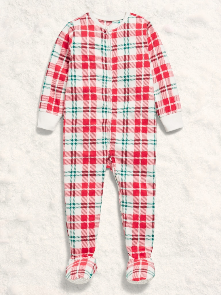 2-Way-Zip Microfleece Pajama One-Piece for Toddler & Baby