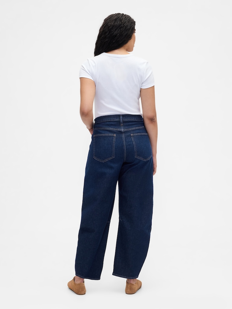 High Rise Barrel Jeans