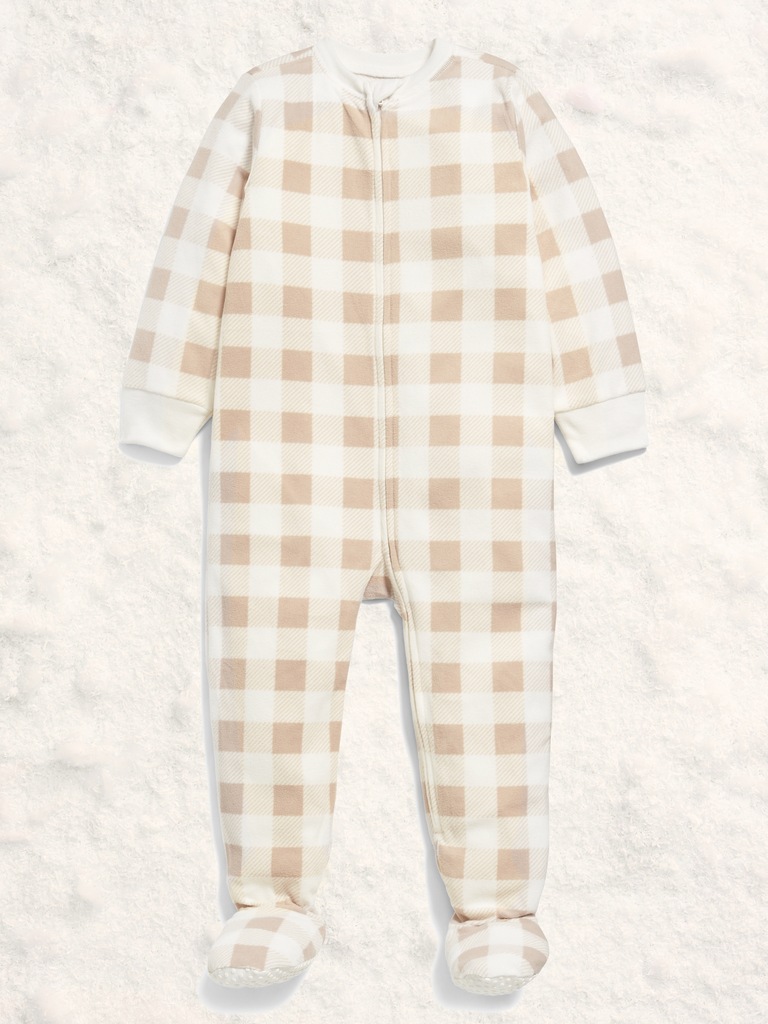 2-Way-Zip Microfleece Pajama One-Piece for Toddler & Baby