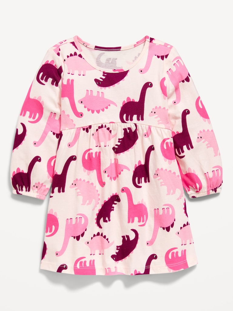 Printed Long-Sleeve Dress for Toddler Girls