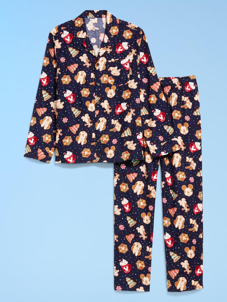 Old Navy x Disney Mickey Mouse & Friends Printed Flannel Pajama Set for Men