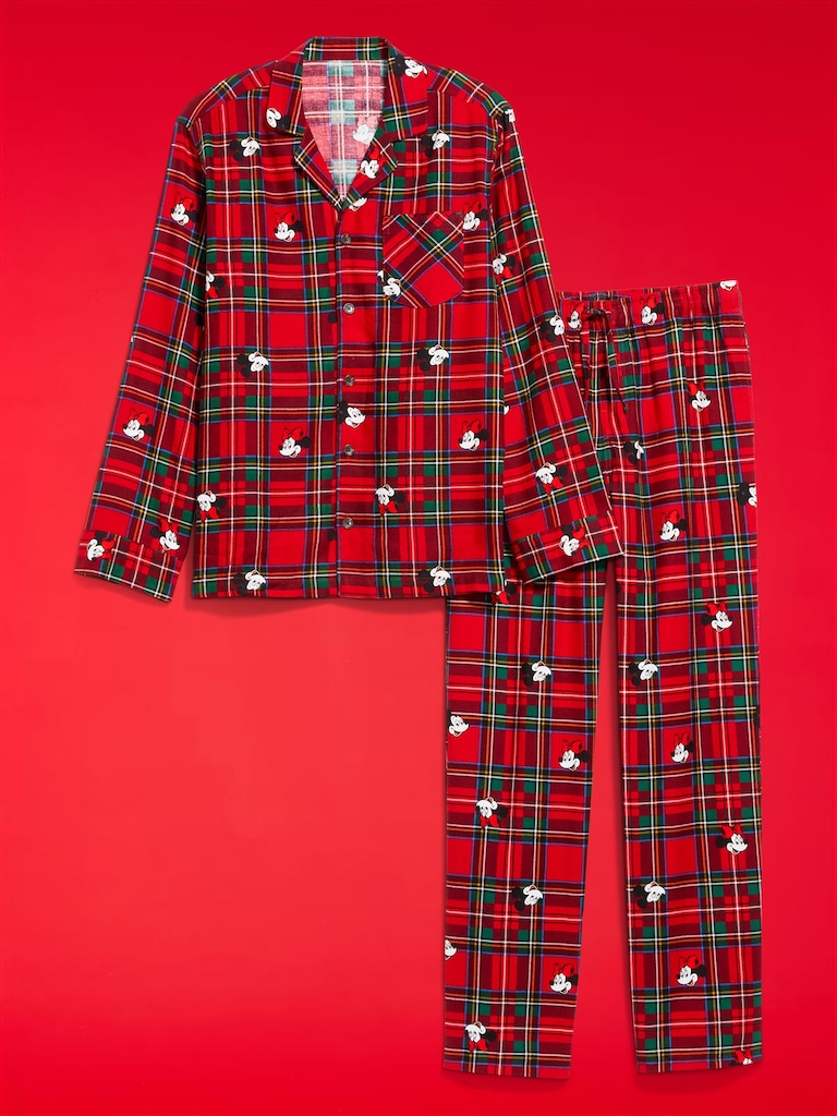 Old Navy x Disney Mickey Mouse & Friends Printed Flannel Pajama Set for Men