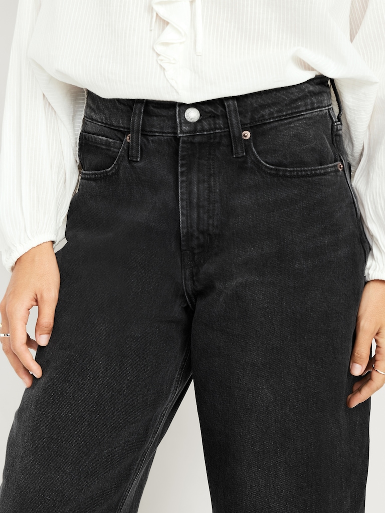 High-Waisted Barrel Jeans