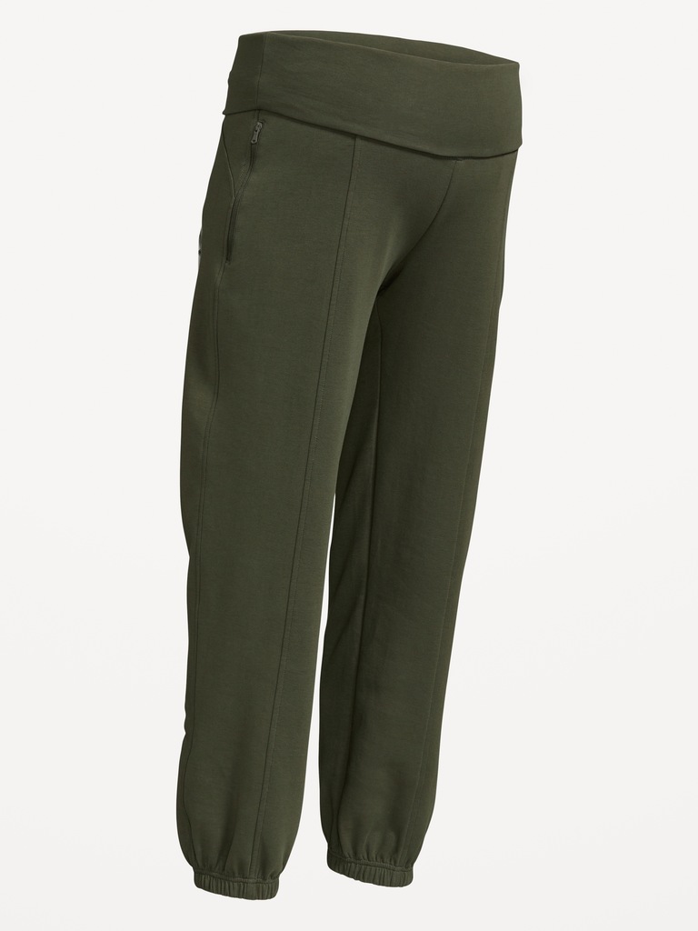 Maternity Dynamic Fleece Rollover Waist Joggers