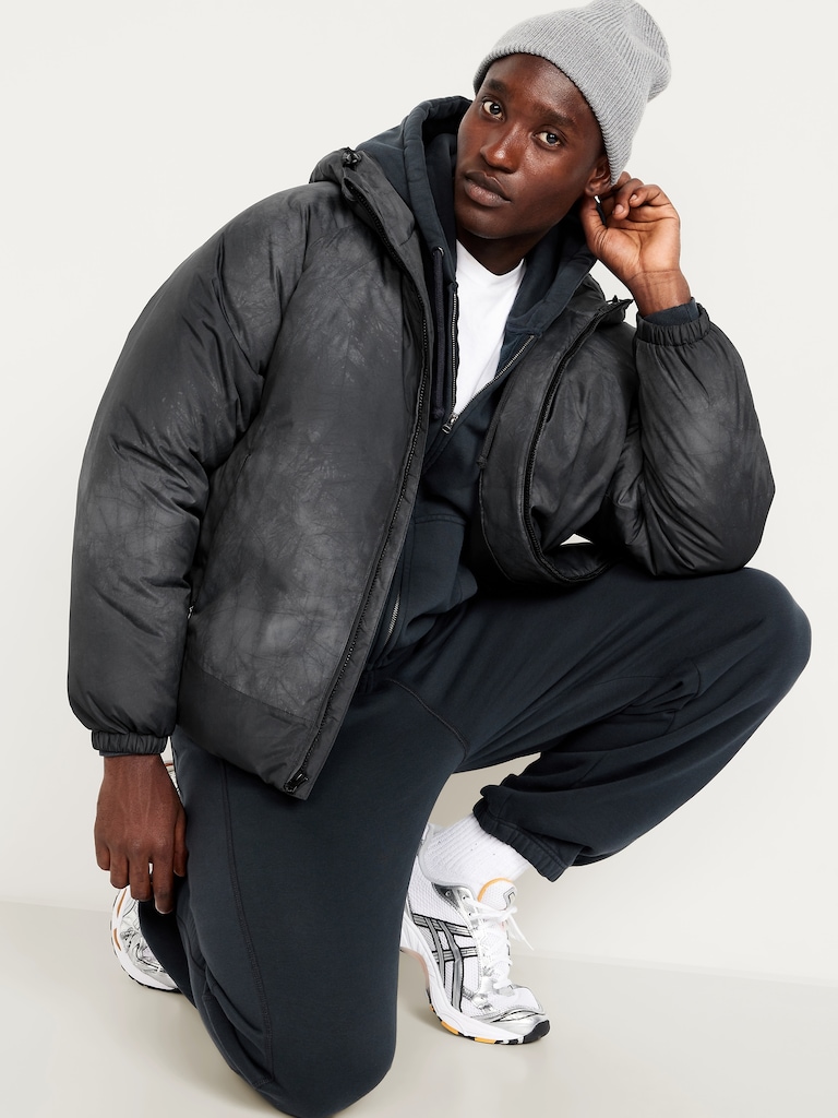 Veste surdimensionnée rembourrée hydrorésistante à capuchon