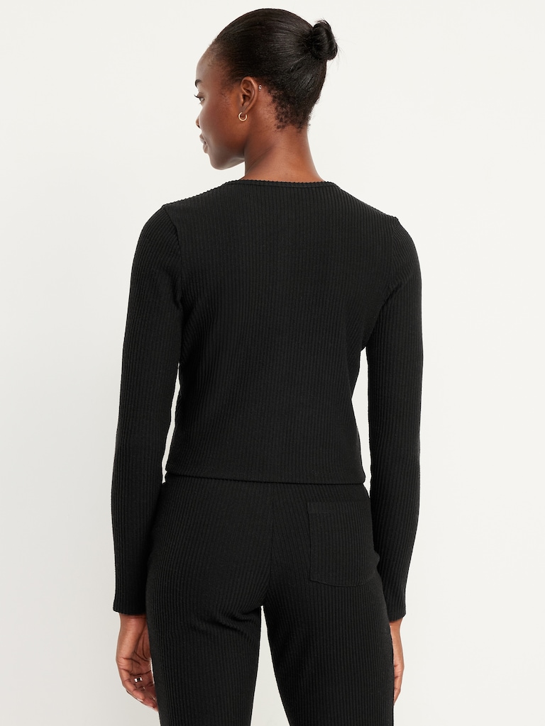 Ribbed Cardigan Sweater