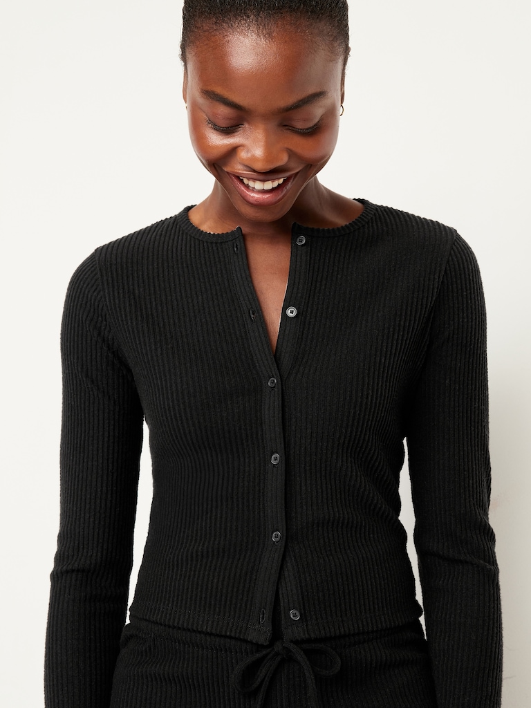 Ribbed Cardigan Sweater