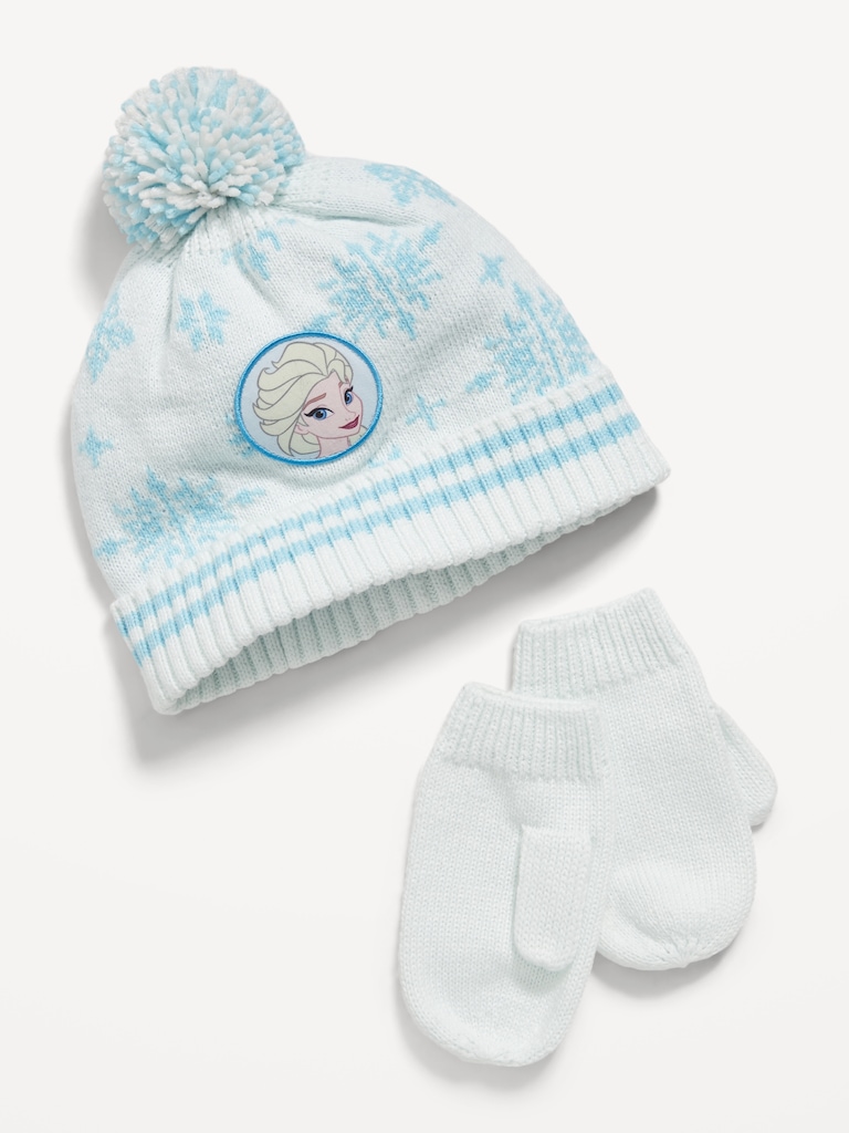 Disney© Pom-Pom Beanie and Mittens Set for Toddler Girls
