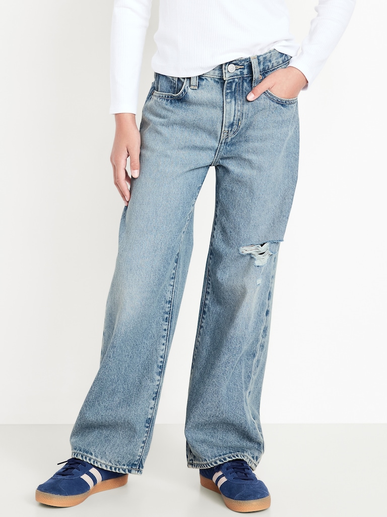 Baggy Straight-Leg Jeans for Girls