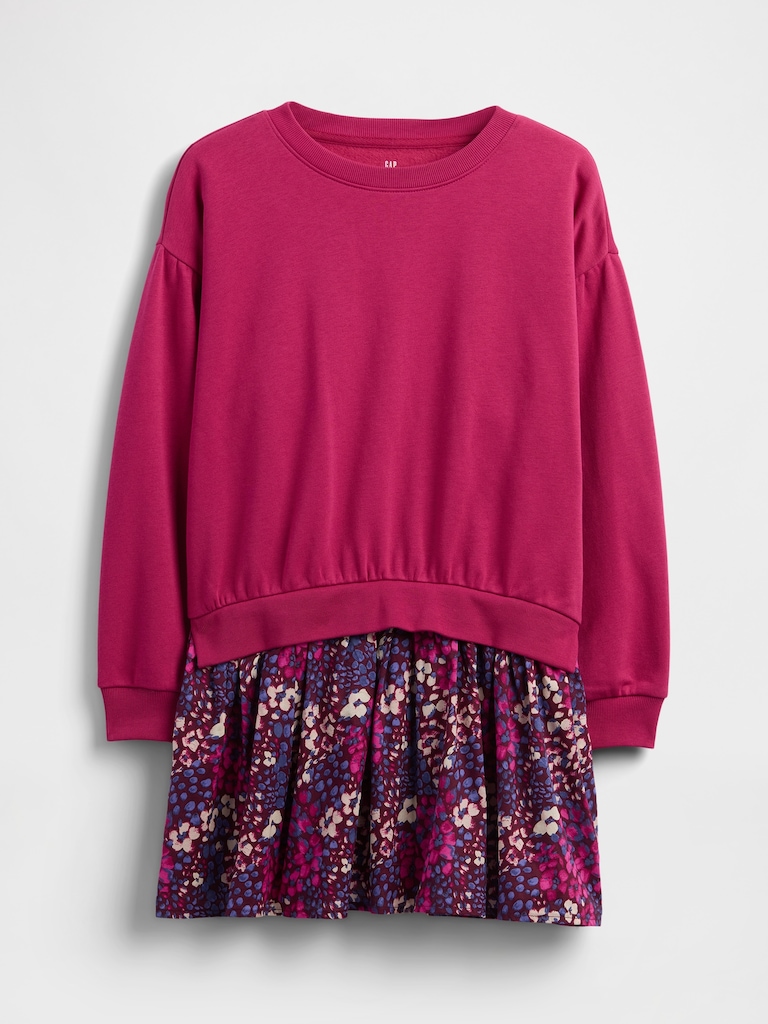 Kids VintageSoft Pleated Sweatshirt Dress