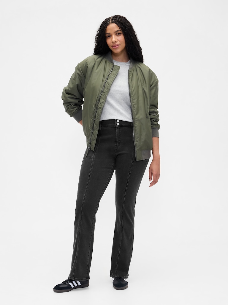 Mid Rise Universal Seamed Baby Boot Jeans