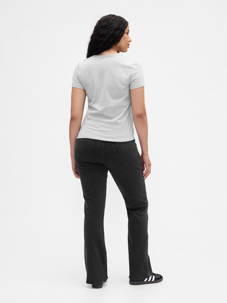 Mid Rise Universal Seamed Baby Boot Jeans