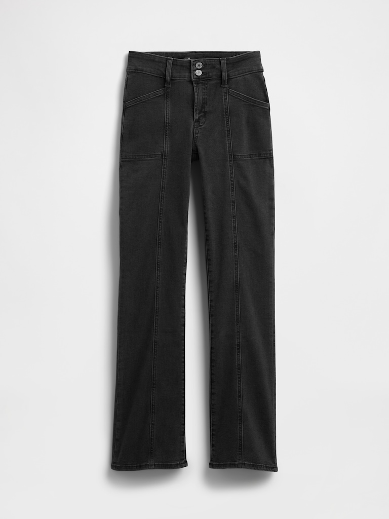 Mid Rise Universal Seamed Baby Boot Jeans