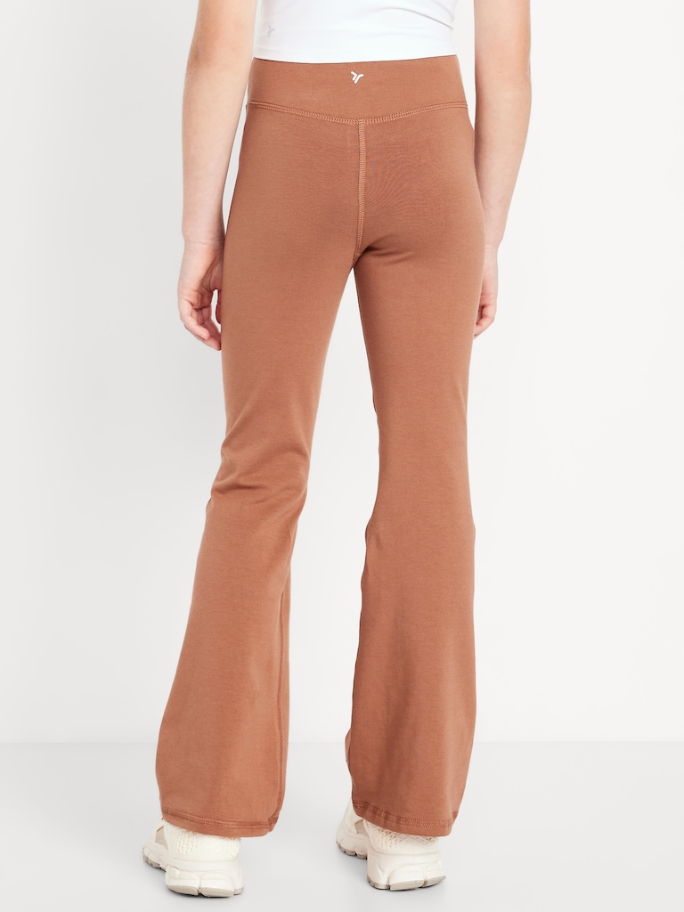 High-Waisted PowerChill Crossover Flared Leggings for Girls