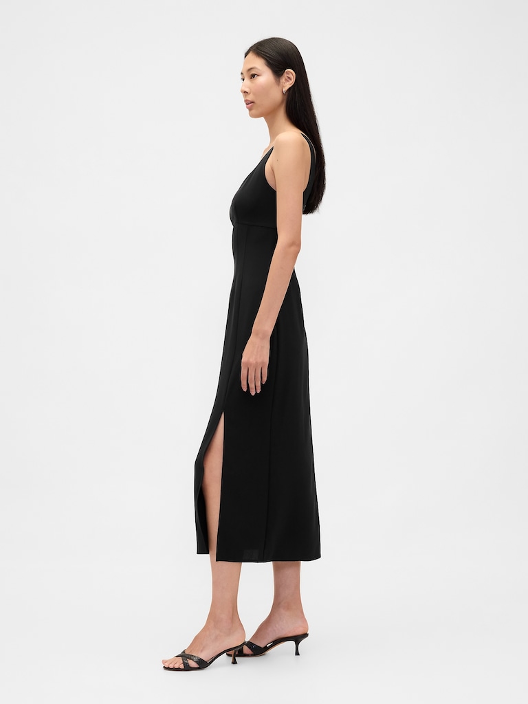 Double Knit Sweetheart Corset Maxi Dress