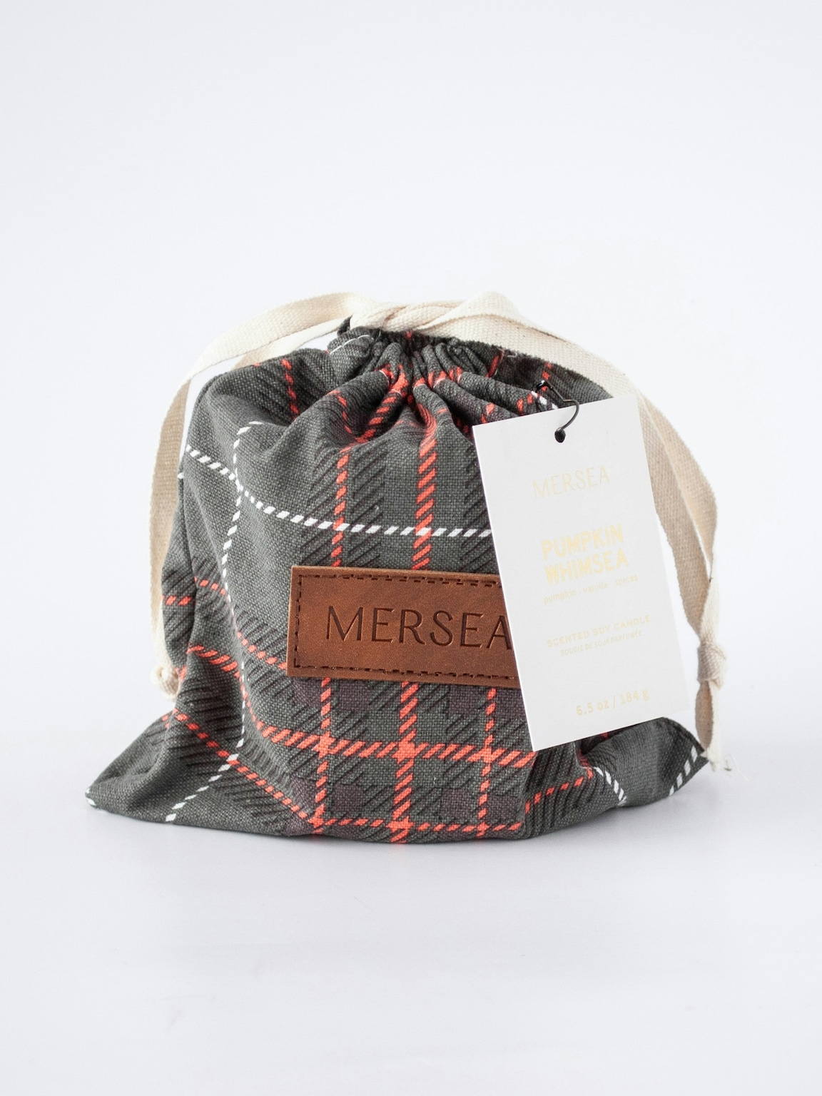 Mersea Pumpkin Whimsea Plaid Bagged Candle